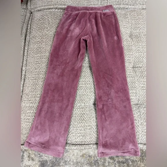 UGG Fuzzy Wide Leg Pants XS Pink Furry Warm Soft Winter Pants - Picture 8 of 12